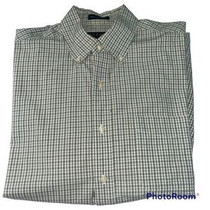 Lyle & Scott Scotland Men’s Long Sleeve Button Down Dress Shirt Plaid Tan Size L